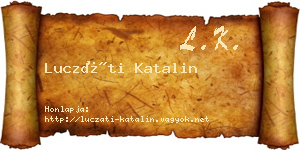 Luczáti Katalin névjegykártya
