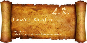 Luczáti Katalin névjegykártya
