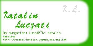 katalin luczati business card